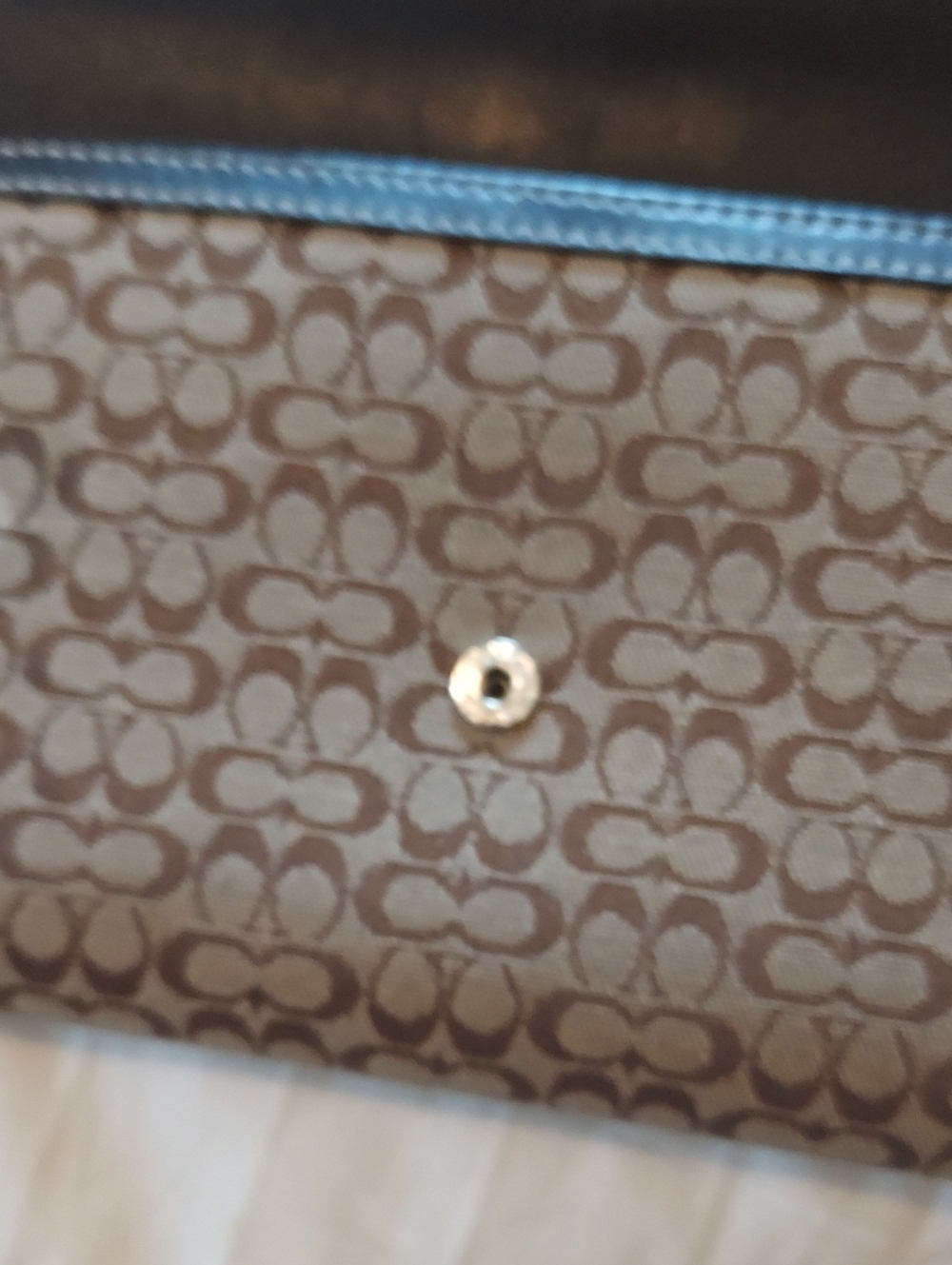 Brown Monogram Coach Wallet - Picture 4 of 7